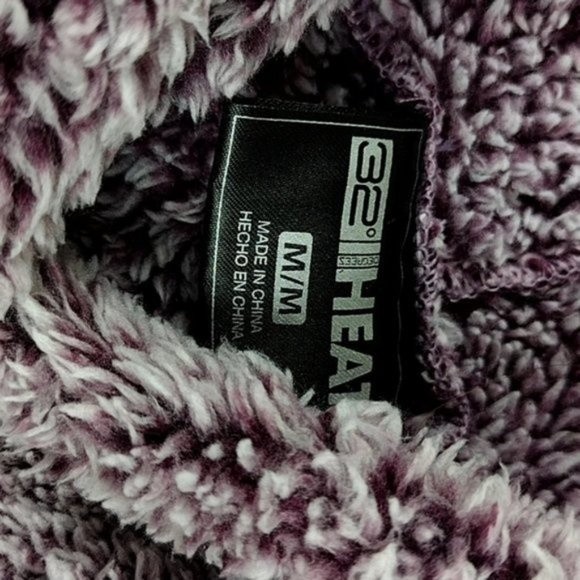 32 Degrees Purple Plush Sherpa Pullover Hoodie - Picture 9 of 13
